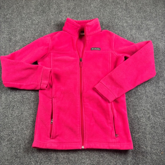 Columbia Other - COLUMBIA Girls Hot Pink Full Zip Fleece Jacket size: Large (14/16)